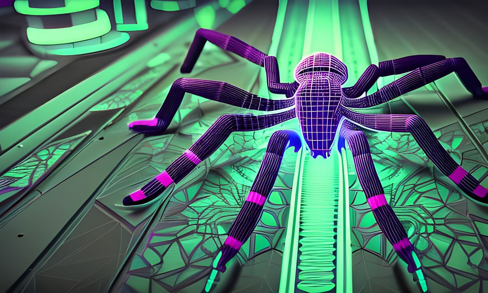 Neon Cyberpunk 'DARK WEB' Crawler (V1)