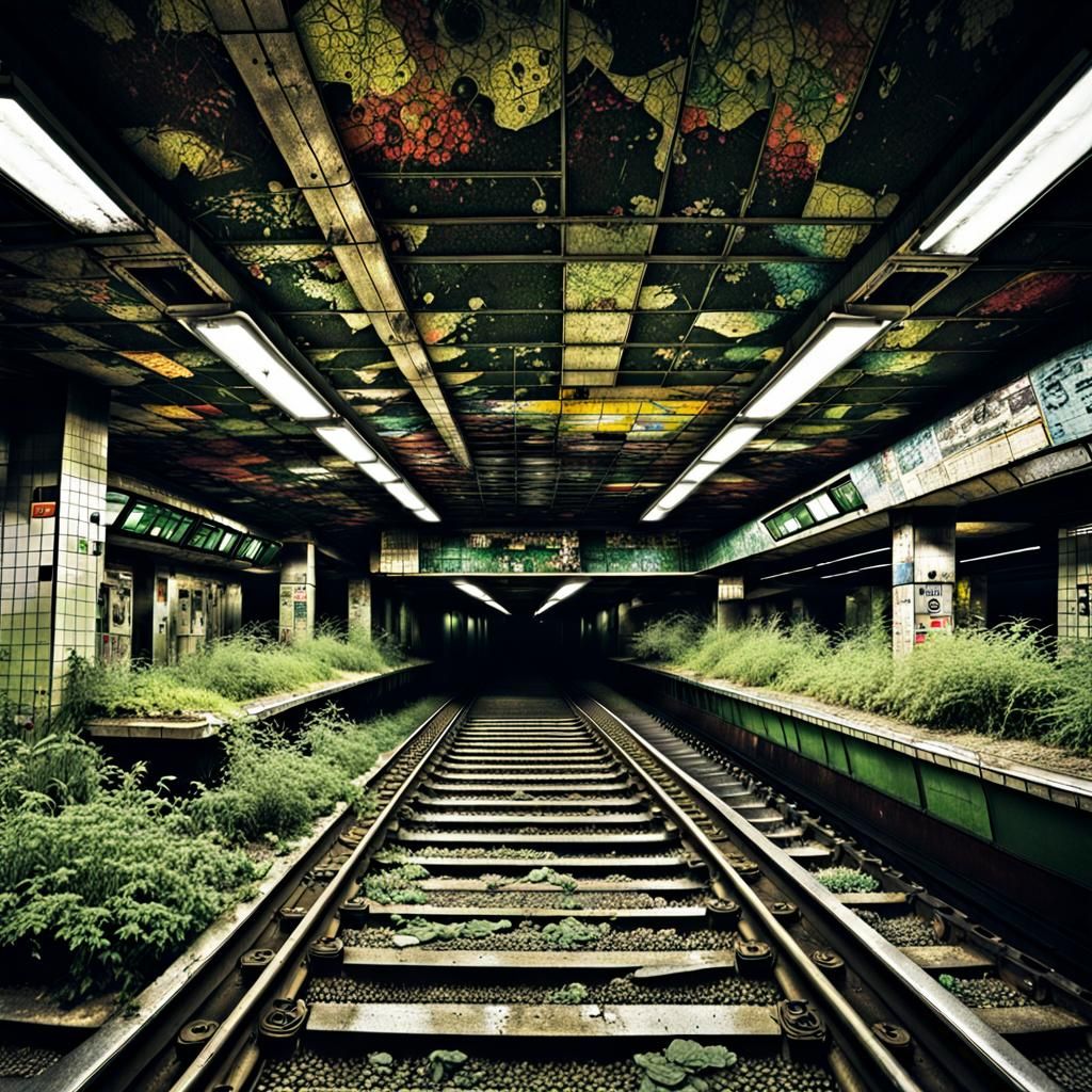 Trashcore Tokyo Subway Reclaimed by Nature
