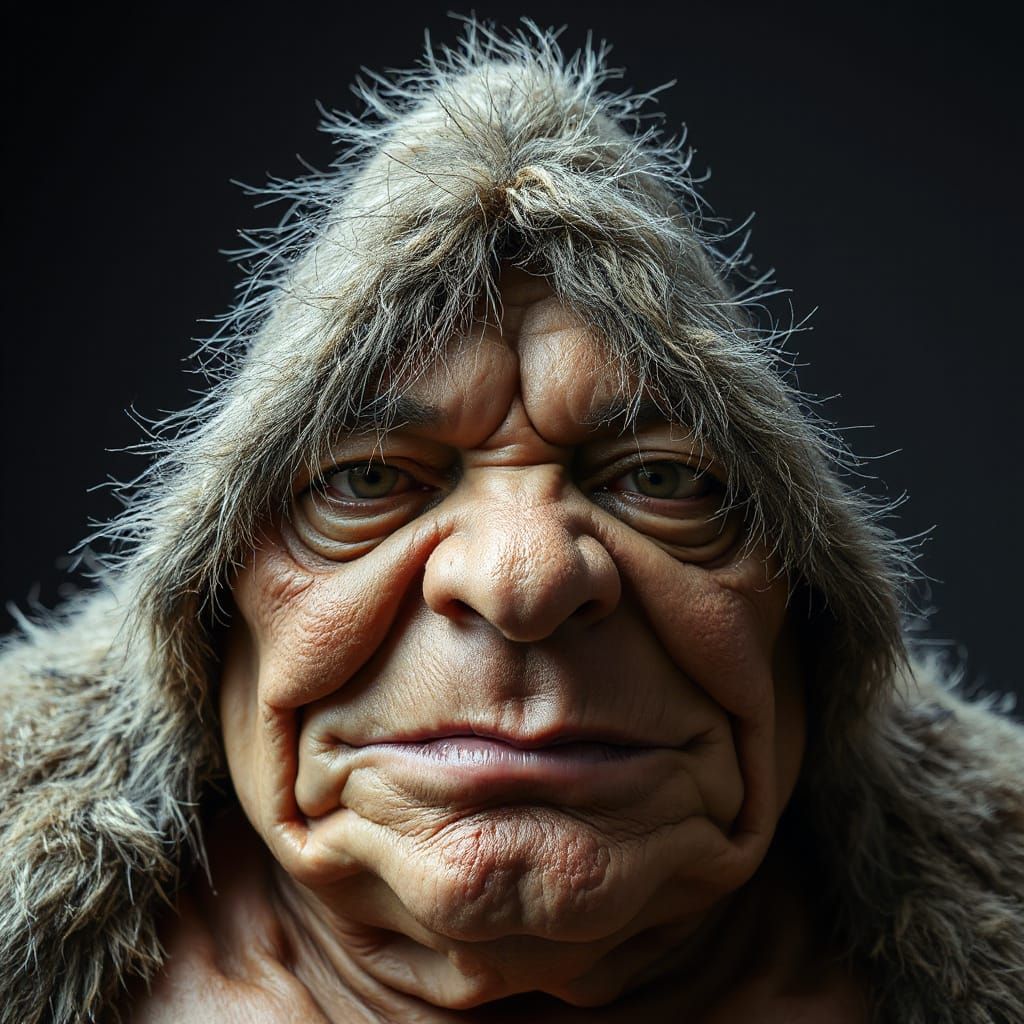 Grotesque Furry Face in Macro Photography