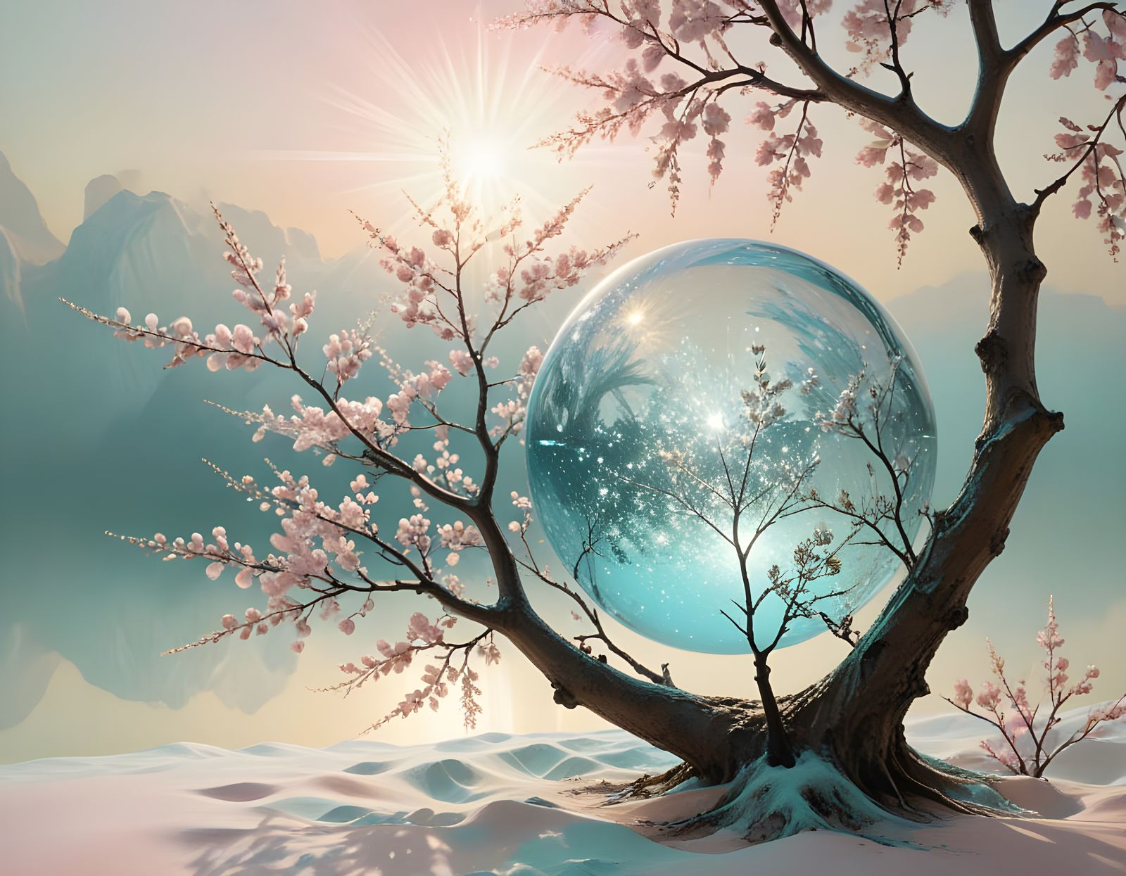 Victorian Beauty in Pastel Impasto Style