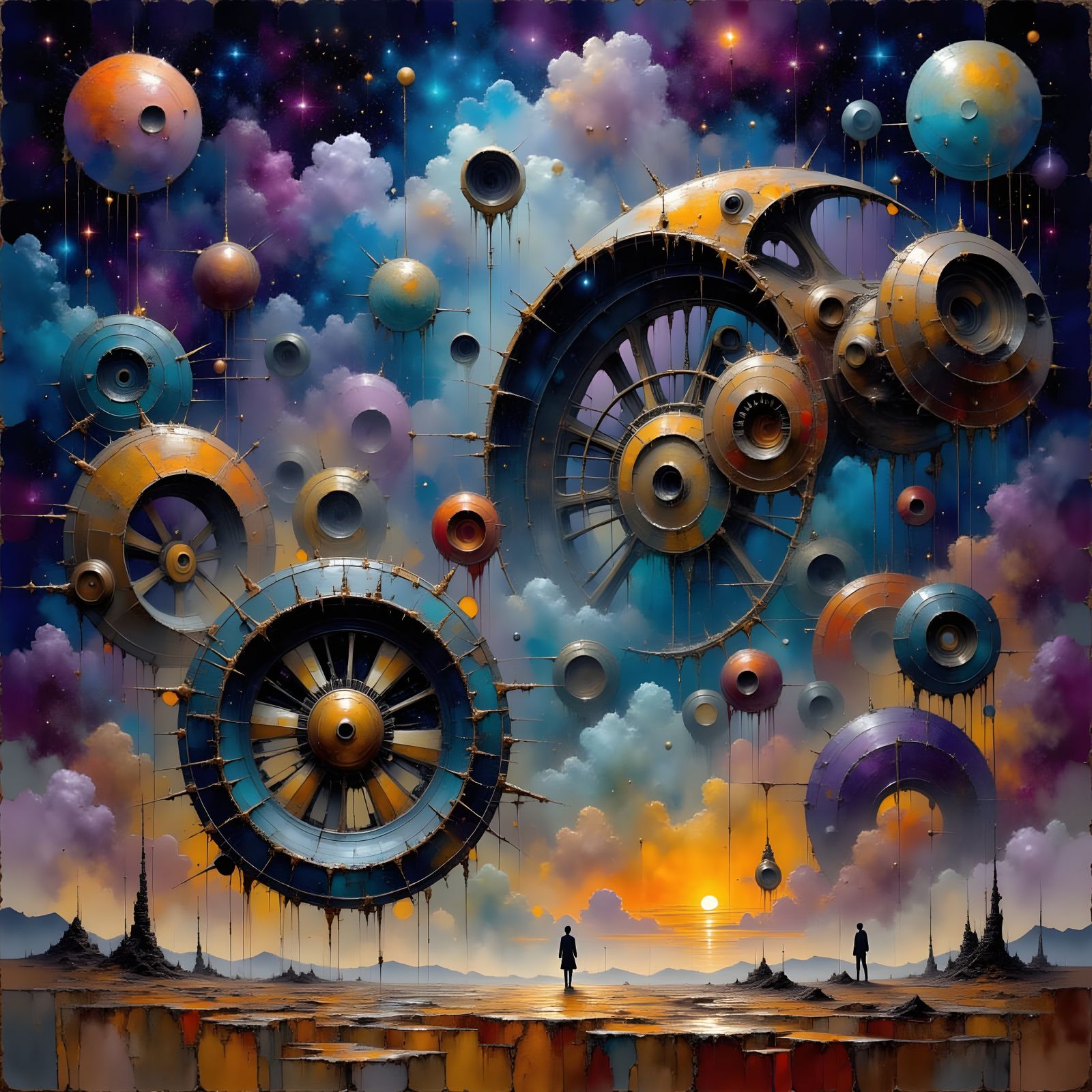 Surreal Wheels in the Sky Keep Turning