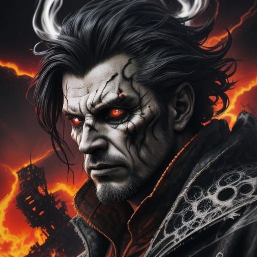 Epic Apocalyptic King in Dark Digital Art