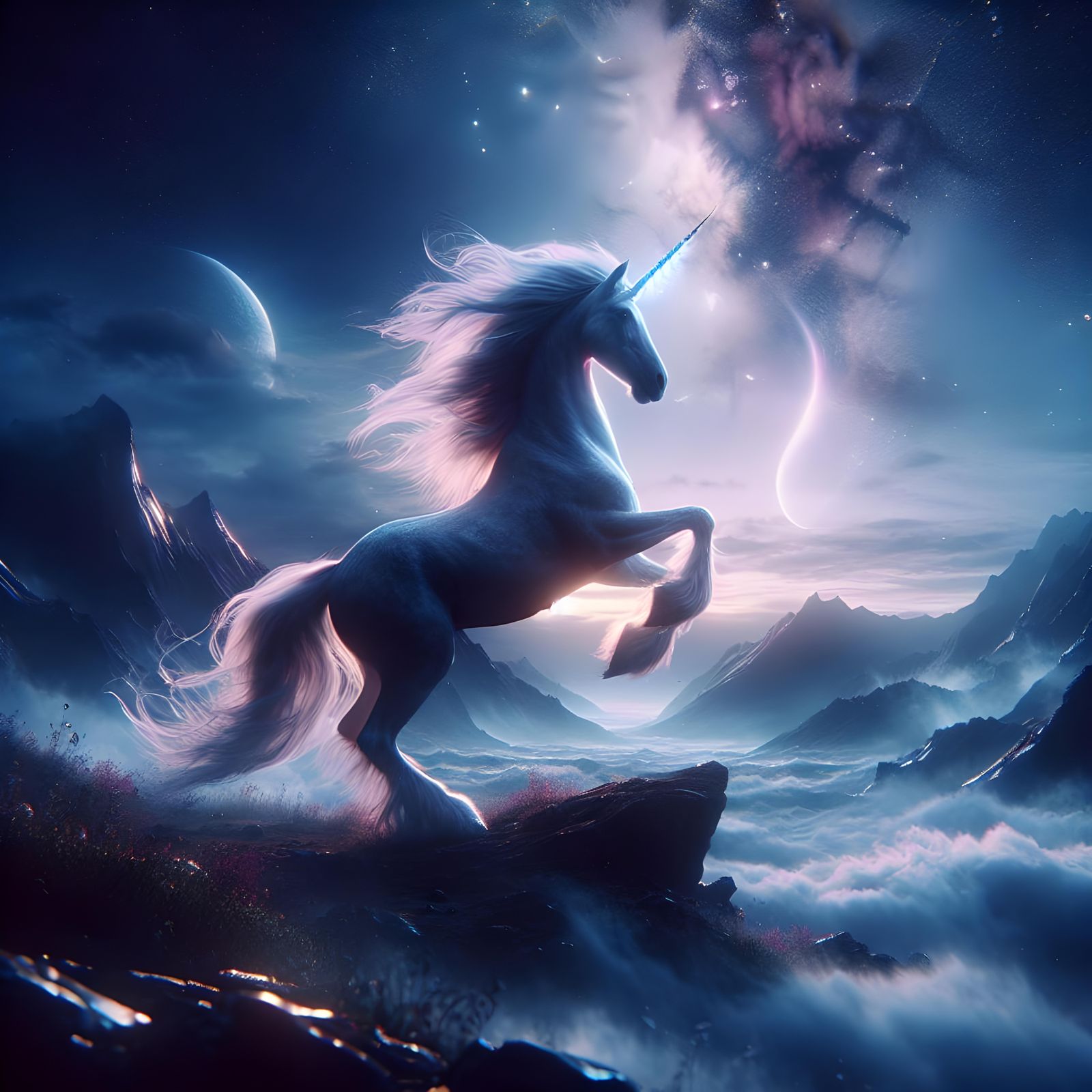 photorealistic unicorn, epic, cinematic, 16K, 32K