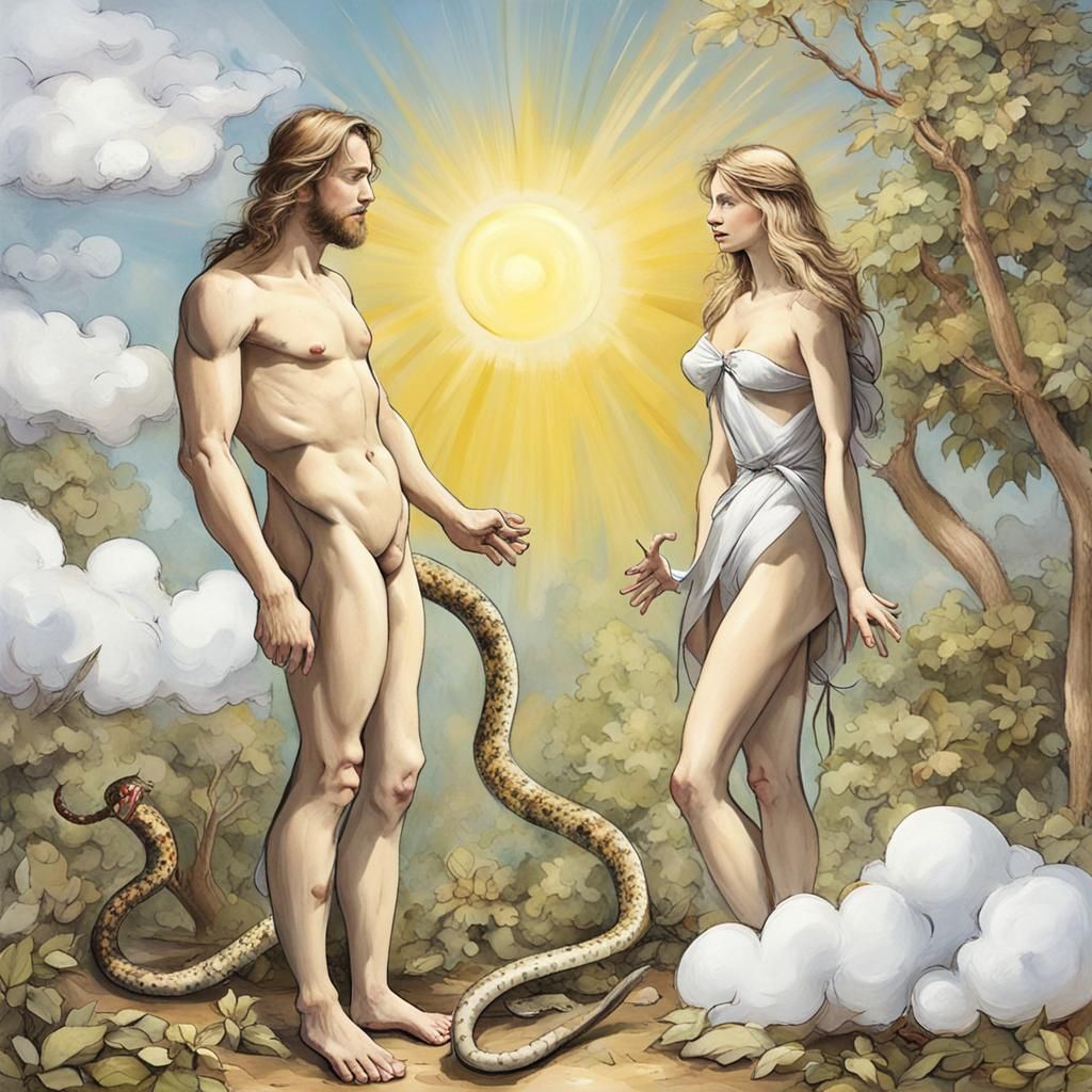 Adam and Eve Temptation in Eden