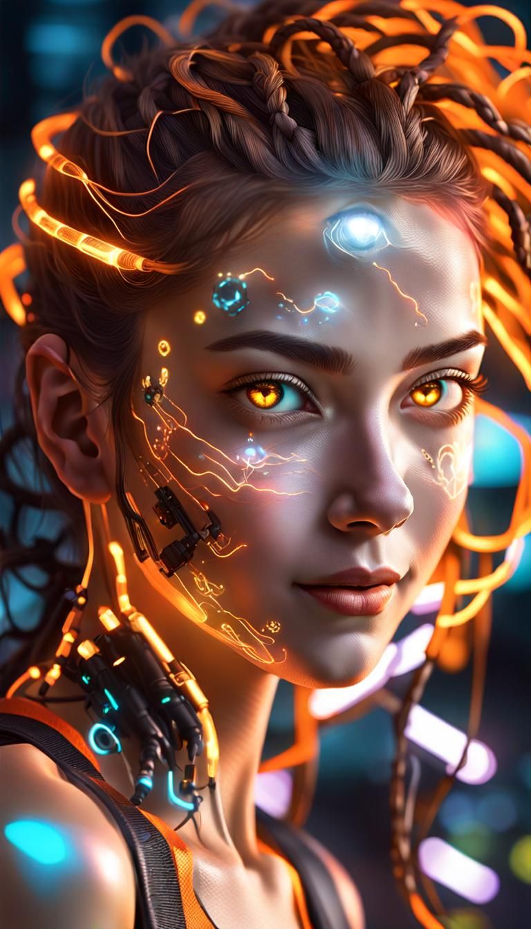 Prompt
( Super Beautiful Lady:2)as (cyberpunk:1) (transparent skin and body:1) Reflective eyes, windy hair, (Glow face a...