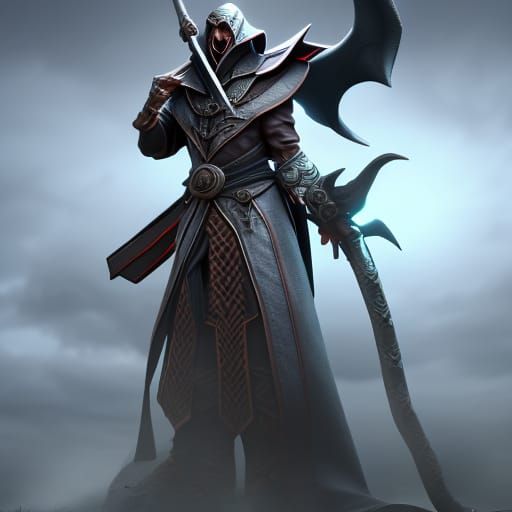 Anthropomorphic Snake Cultist Chanting: Dark Fantasy Concept...