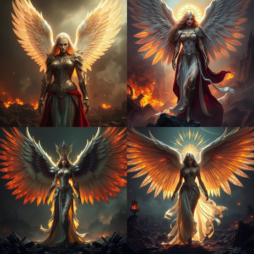 Dark Fantasy Goddess Valkyrie in Majestic Splendor