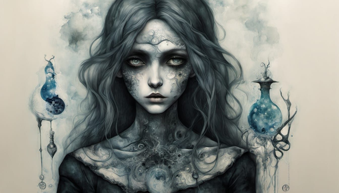 Surreal Search for Inner Void in Alcohol Ink