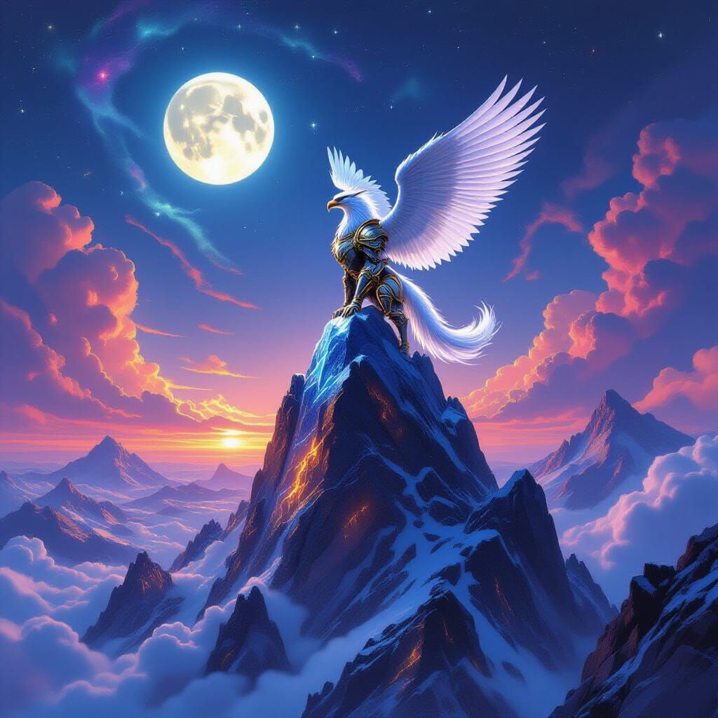 Griffin on Crystal Peak Surveys Alien Landscape Under Twin M...