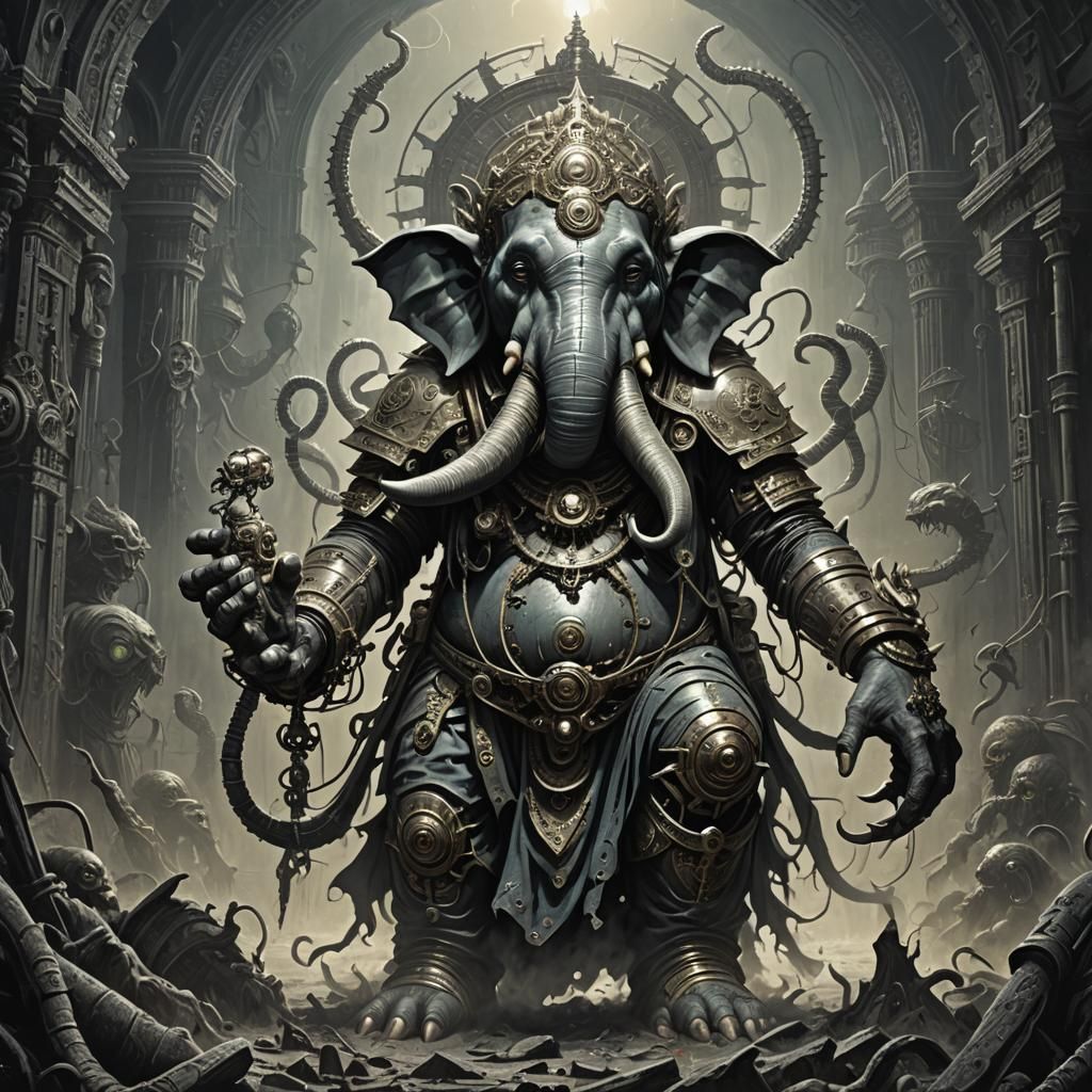 Ganesha as Lovecraftian Cyborg Horror