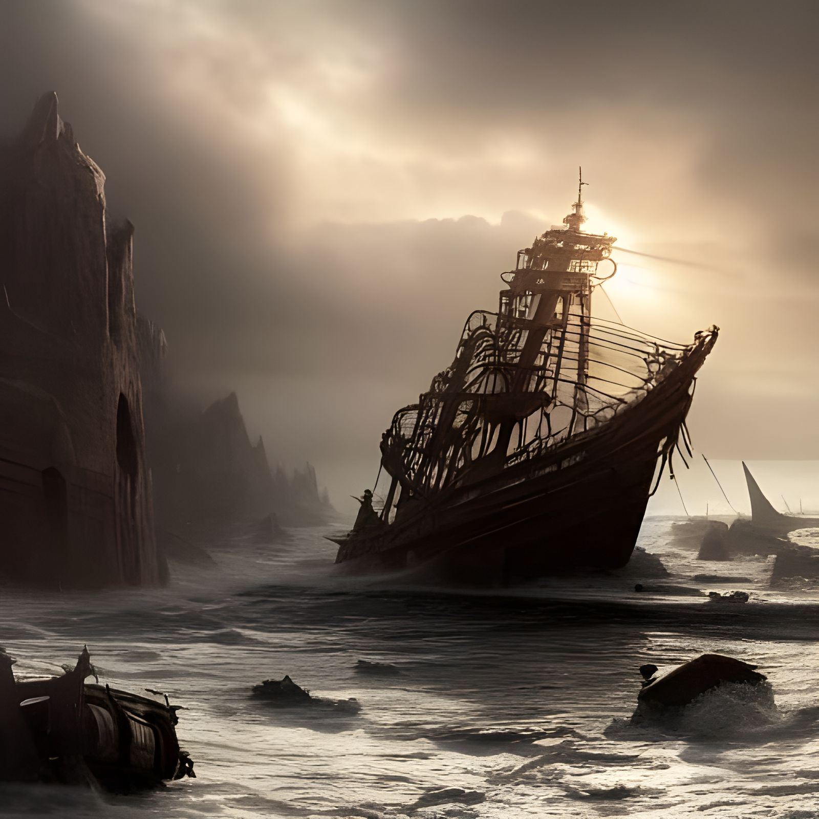 Epic Shipwreck in Frozen Tundra