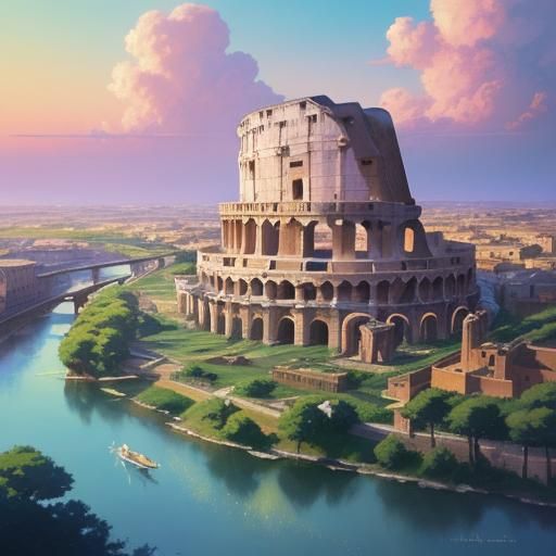 Colosseum on Flying Carpet: Anime Key Visual