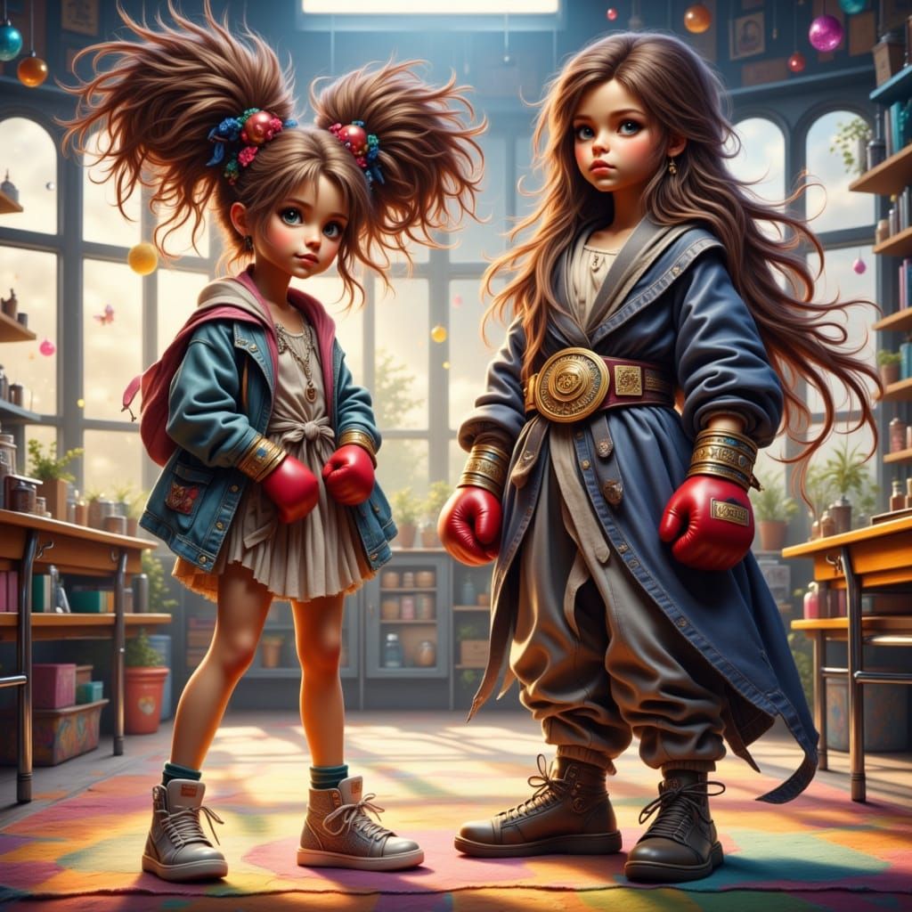 Girl Brings Boxing Champion to Show and Tell