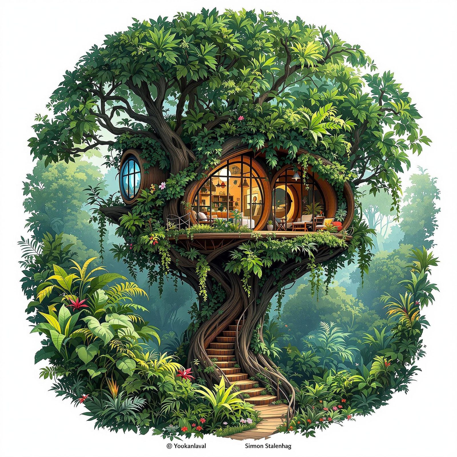 Jungle Treehouse Pod in Organic Style