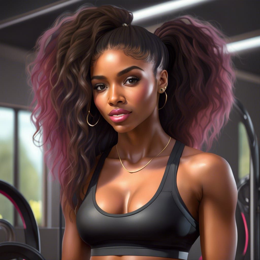 Hyperrealistic Personal Trainer with Defined Abs