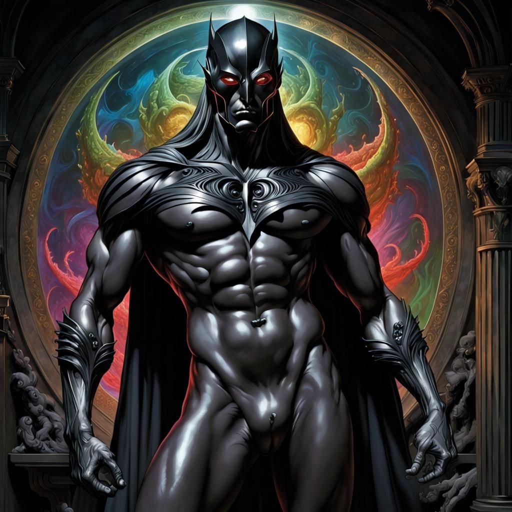 Interdimensional Superhero in Digital Baroque Style