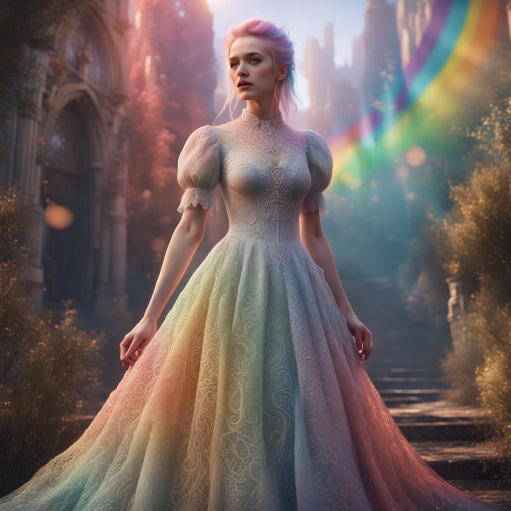 Rainbow Dress Fantasy Concept Art