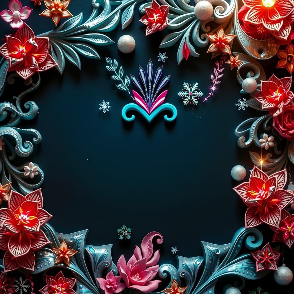 Ethereal Art Deco Dreamscape in Metallic 3D Font