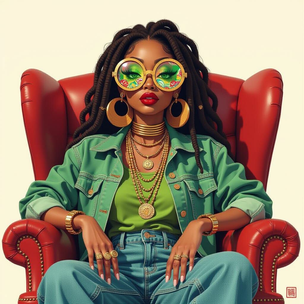 Dystopian Caricature of an African American Woman in Ankara ...