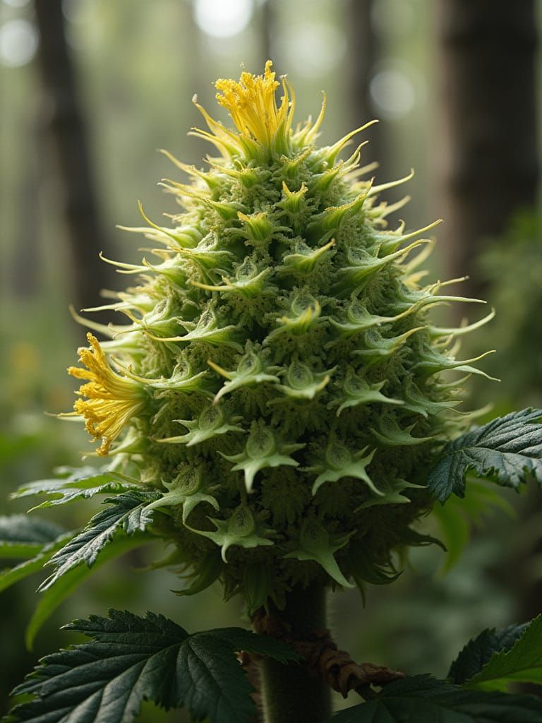 Surrealistic Plant Blooms in a Deeply Discordant Environment