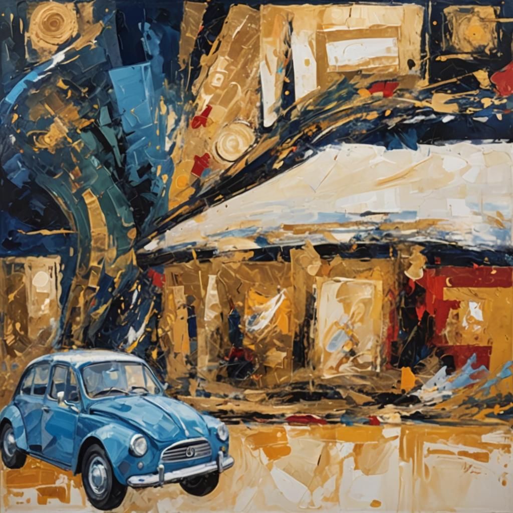 Dynamic Abstract Forms in Expressionist Style