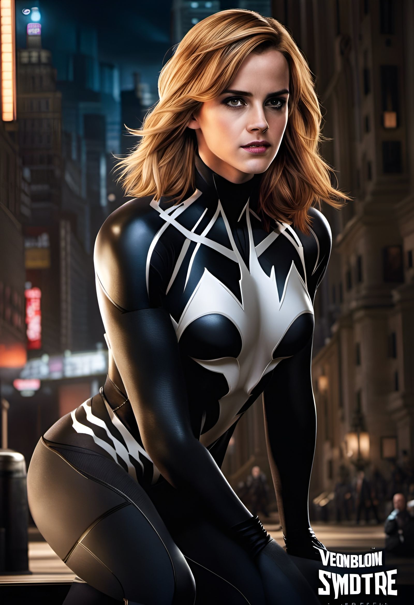 Photorealistic She-Venom Symbiote Bombshell