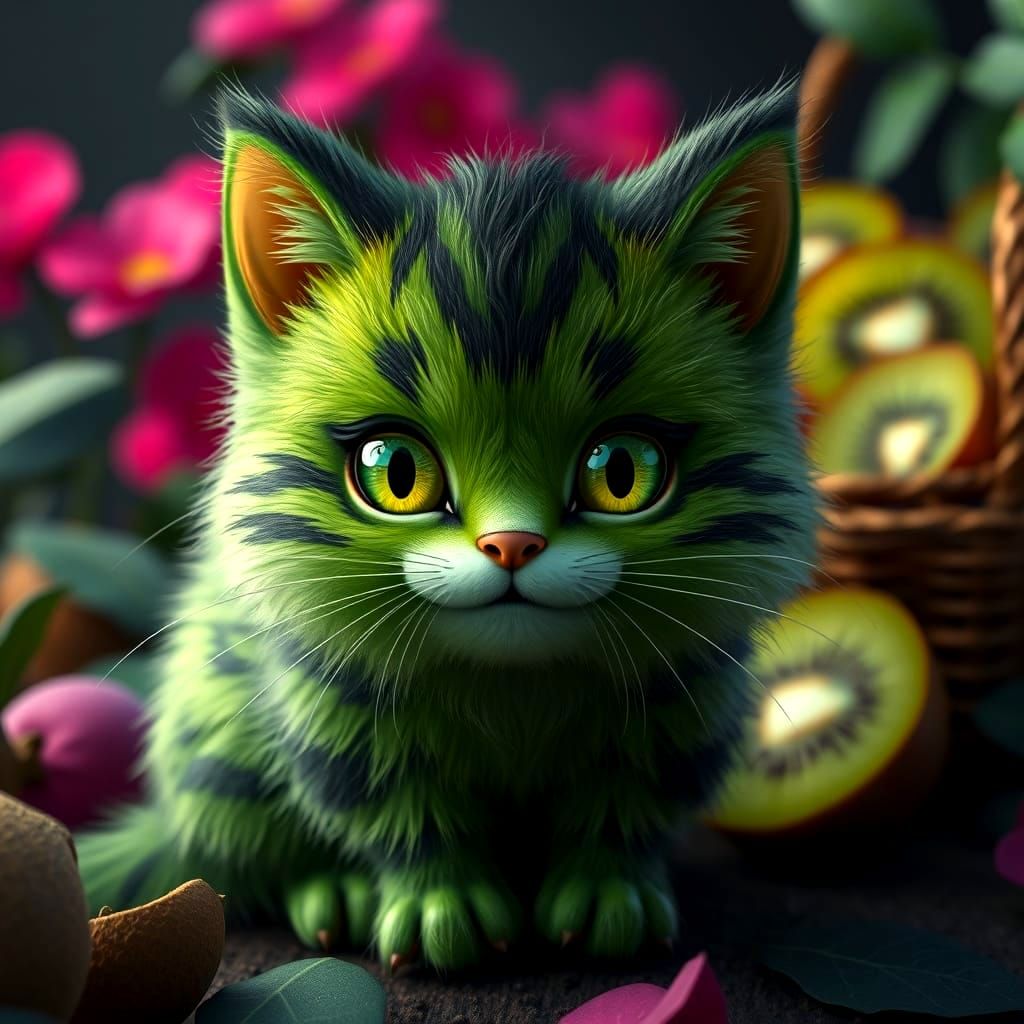 Fantastical Kiwi Cat Transformation
