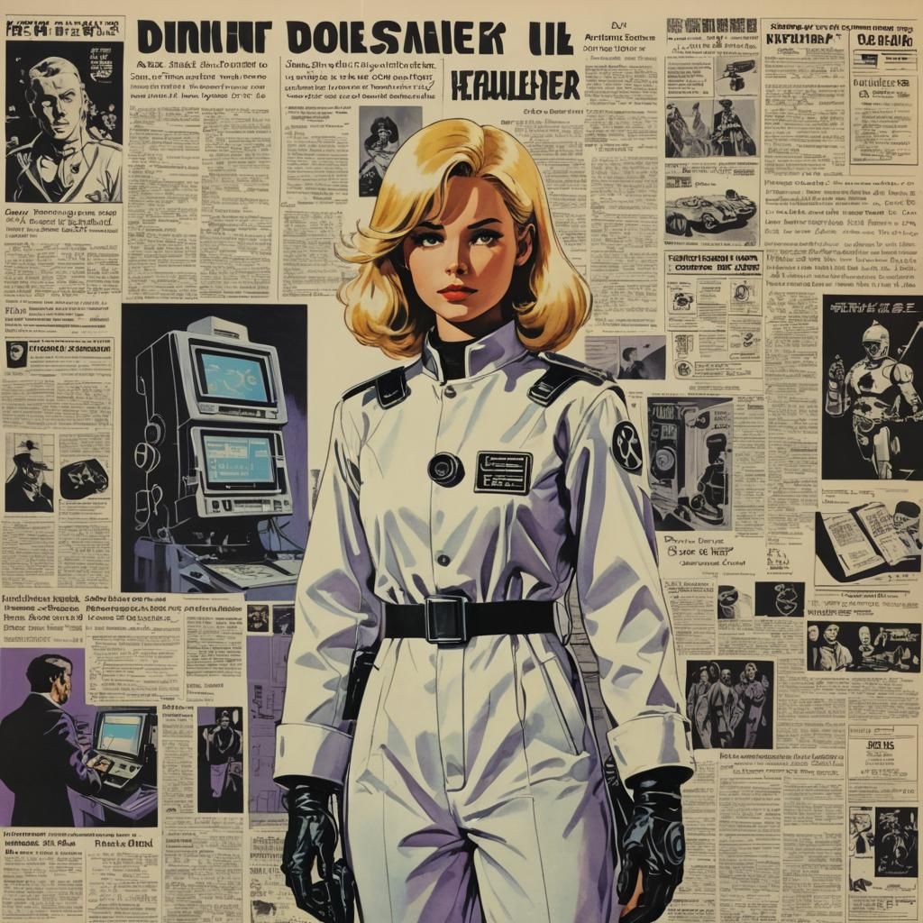 Hero and Villainess Await Weirdness in Digital Art