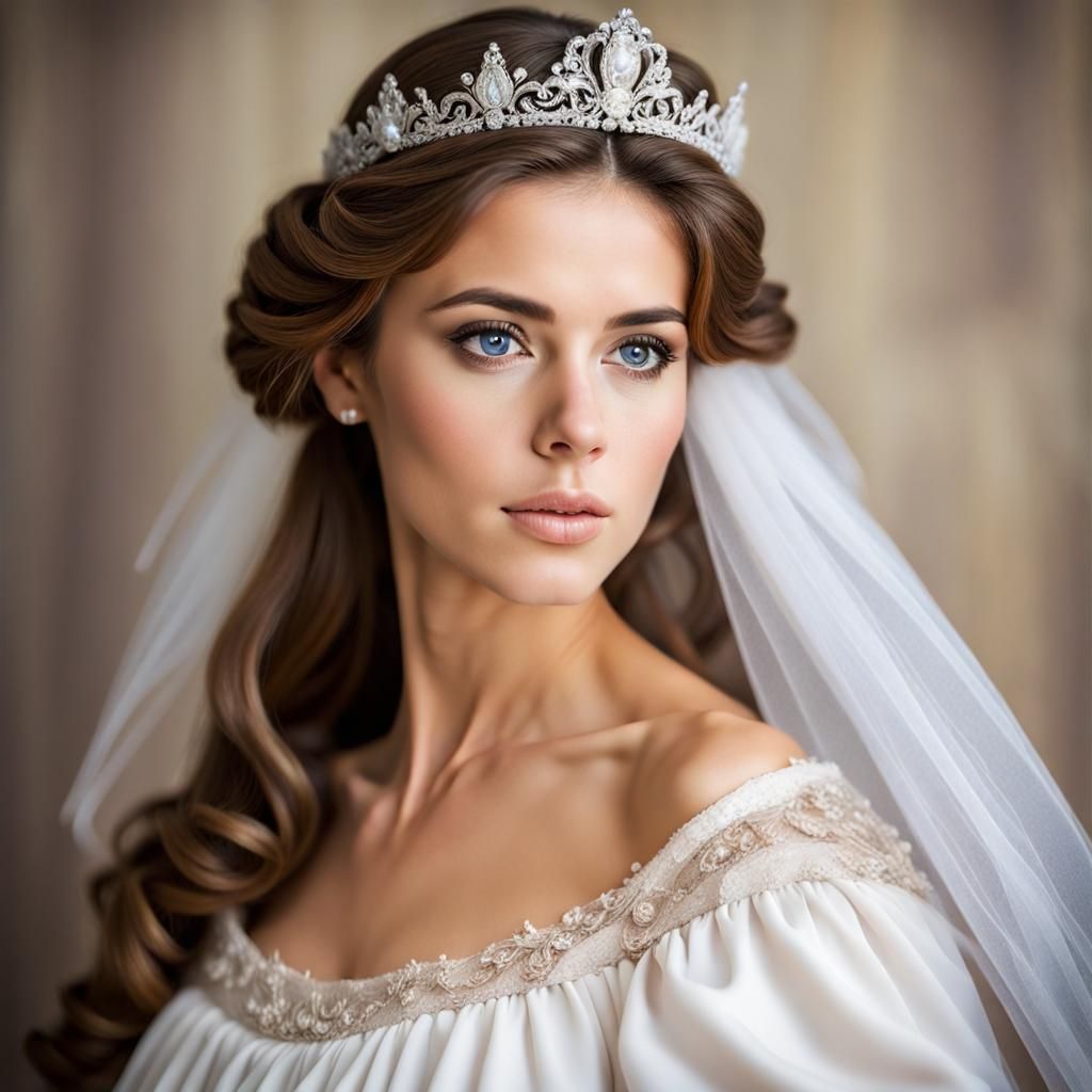 Pregnant Cinderella with Angelic Face Portrait