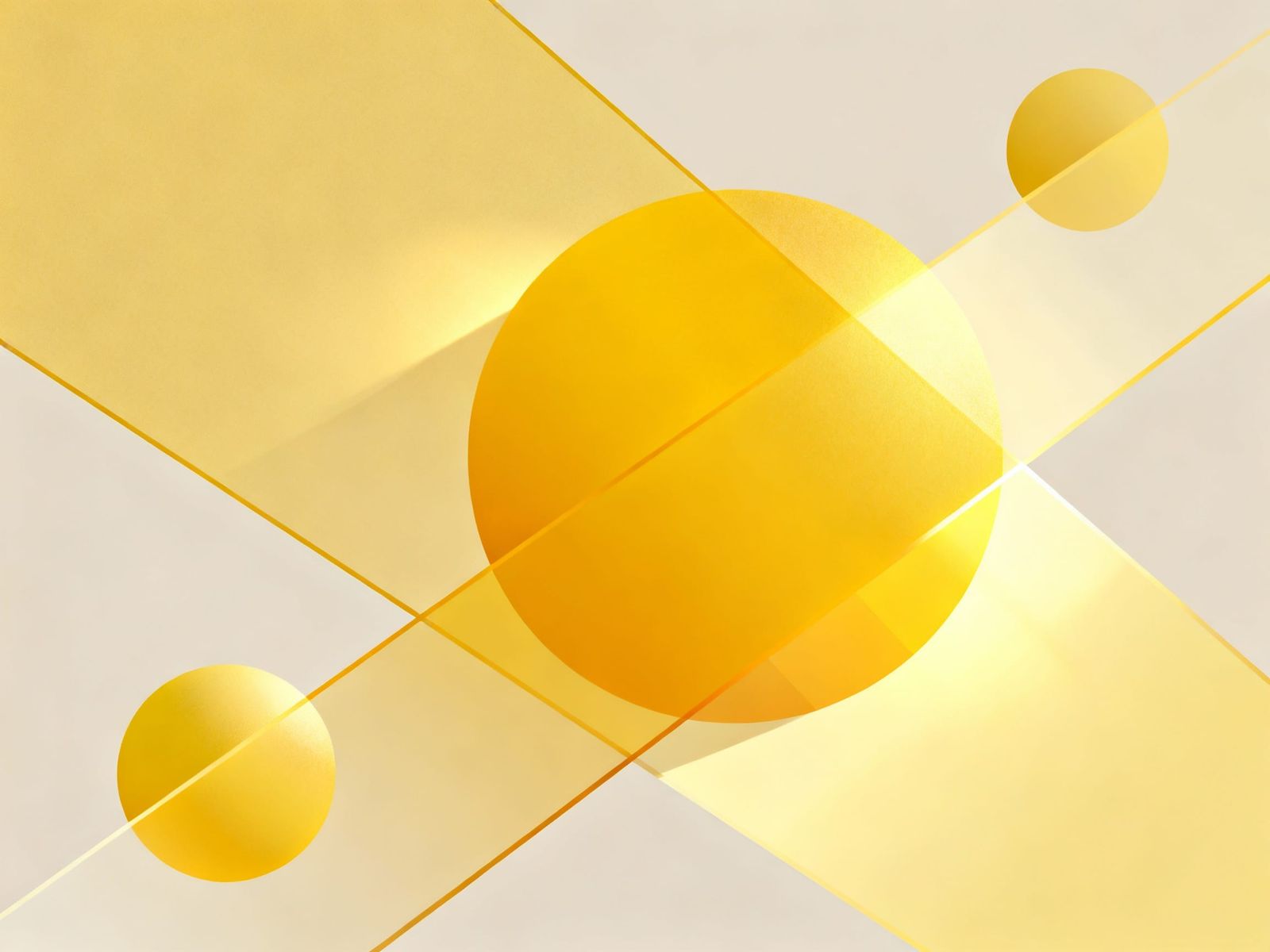 Abstract Geometric Composition in Yellows