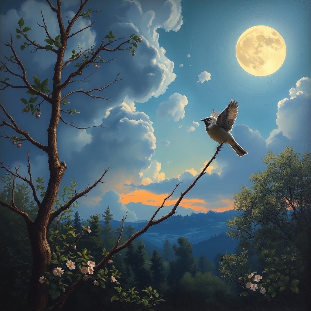 Summer Night Cuckoo's Cry: An Oil Painting
