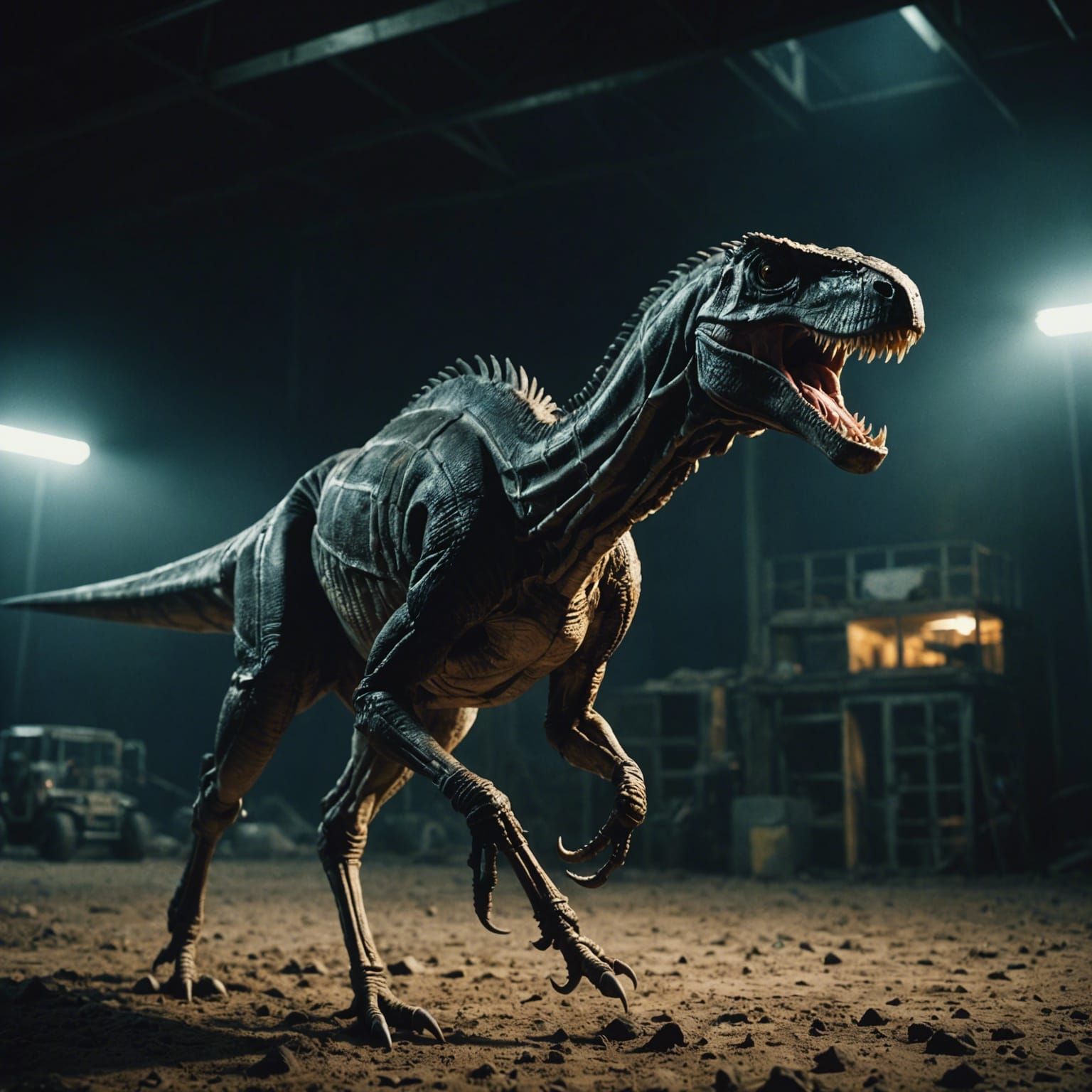 Dramatic Stable Core in Cinematic Film Still