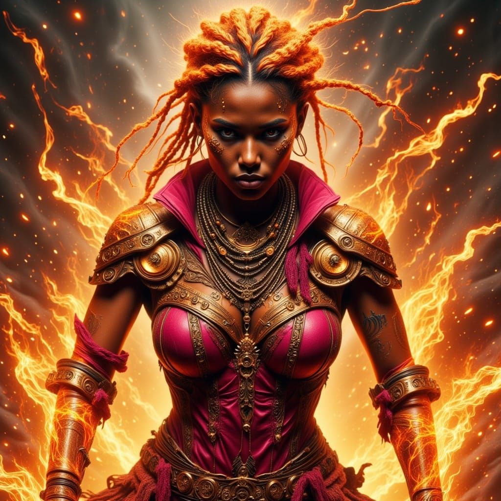 Fierce Warrior in Blazing Battle