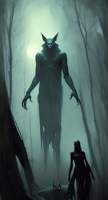 Sinister Skinwalker in Sleep Paralysis, Rutkowski Style