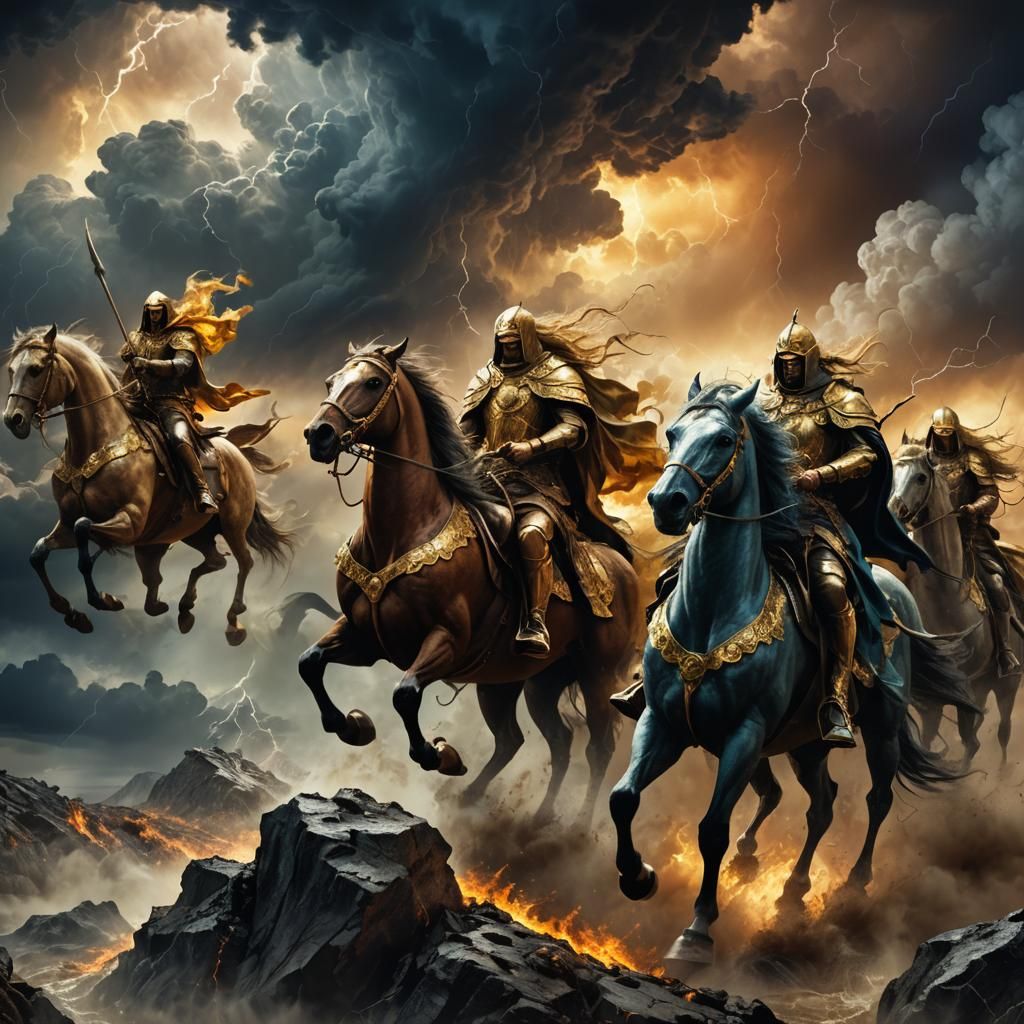 Four Horsemen of the Apocalypse: Dramatic Matte Painting