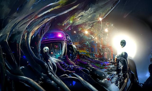 Creepy Galactic Space Adventure in Hyperrealism