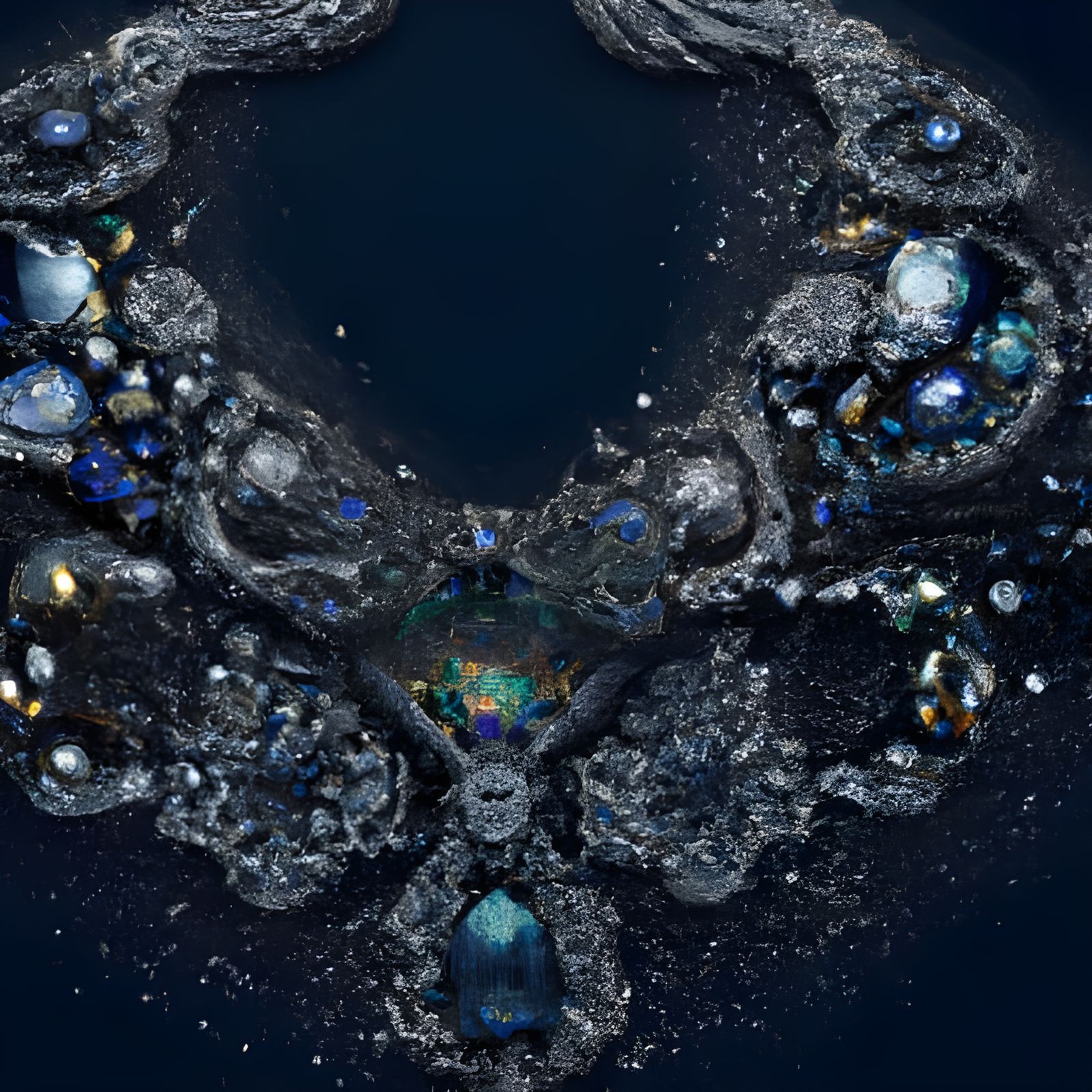 Sparkling Diamond Necklace Digital Art in Chibi Style