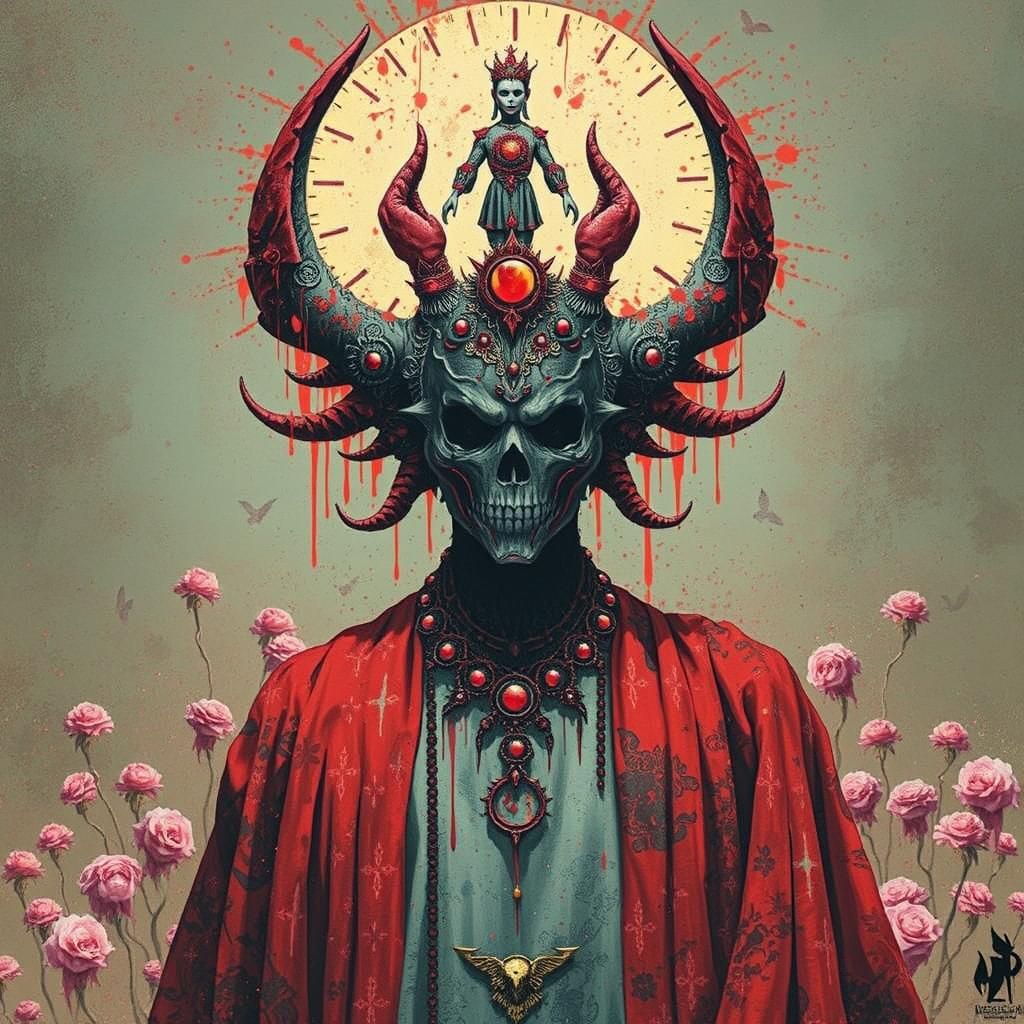 Overlord Screen Print in Mixed Media Style