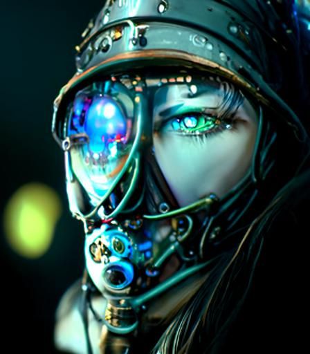 Magical Cyberpunk Woman Concept Art in 8K
