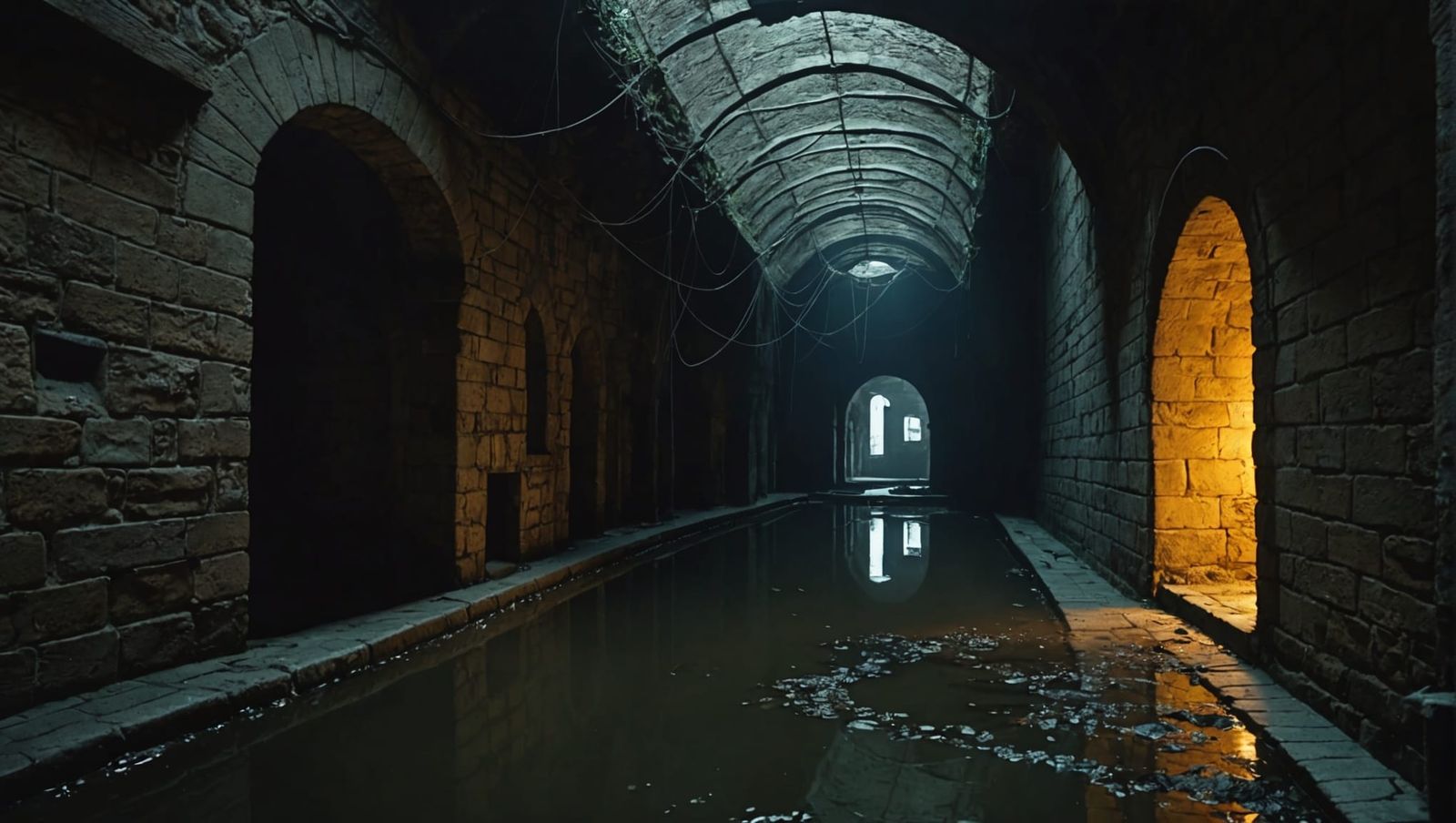 Oppressive Medieval Sewer Walk in Vivid Colors