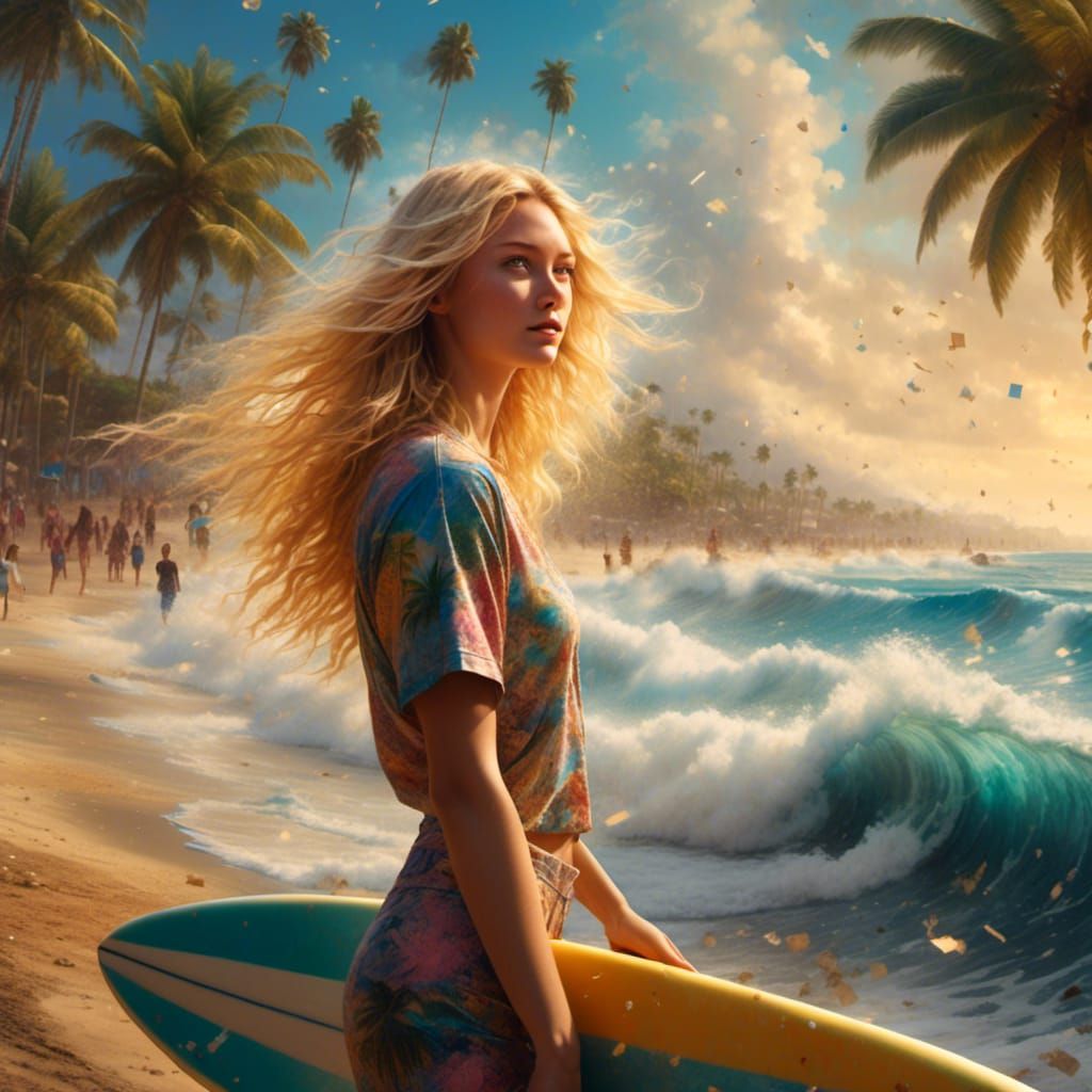 Portrait of a surfer girl
