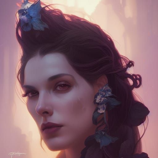 Belladonna: Poison Nightshade Queen Portrait in Art Nouveau ...