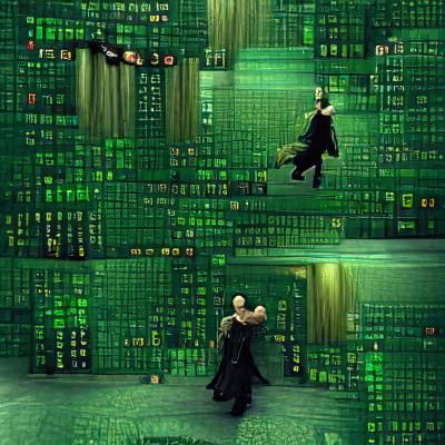 Minimalist Matrix Abstract