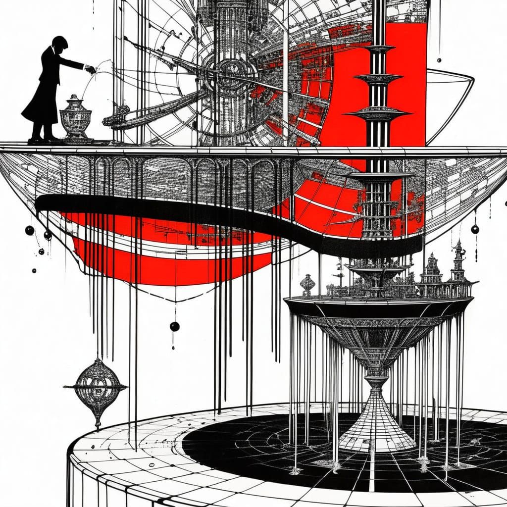 Tesseract Siphon Jet Fountain: A Quantum Water Cycle