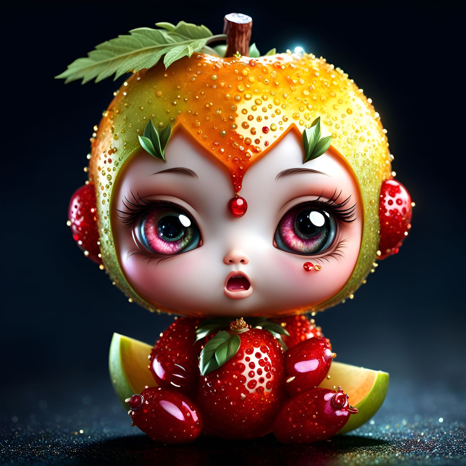 Cute & Sparkly Fruit Baby