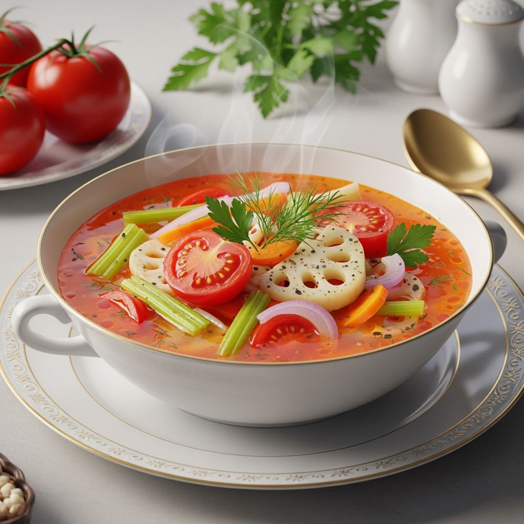 Cold Soup in Hyper-Realistic 3D Anime Style