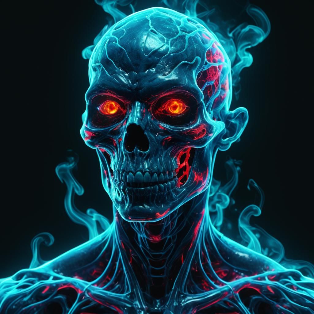 Chemiluminescent X-Ray of a Kobold in Neon Smoke