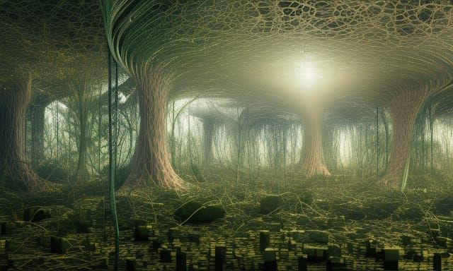 NYC Mycelial Network: Warped Perspective, Forest Exposure