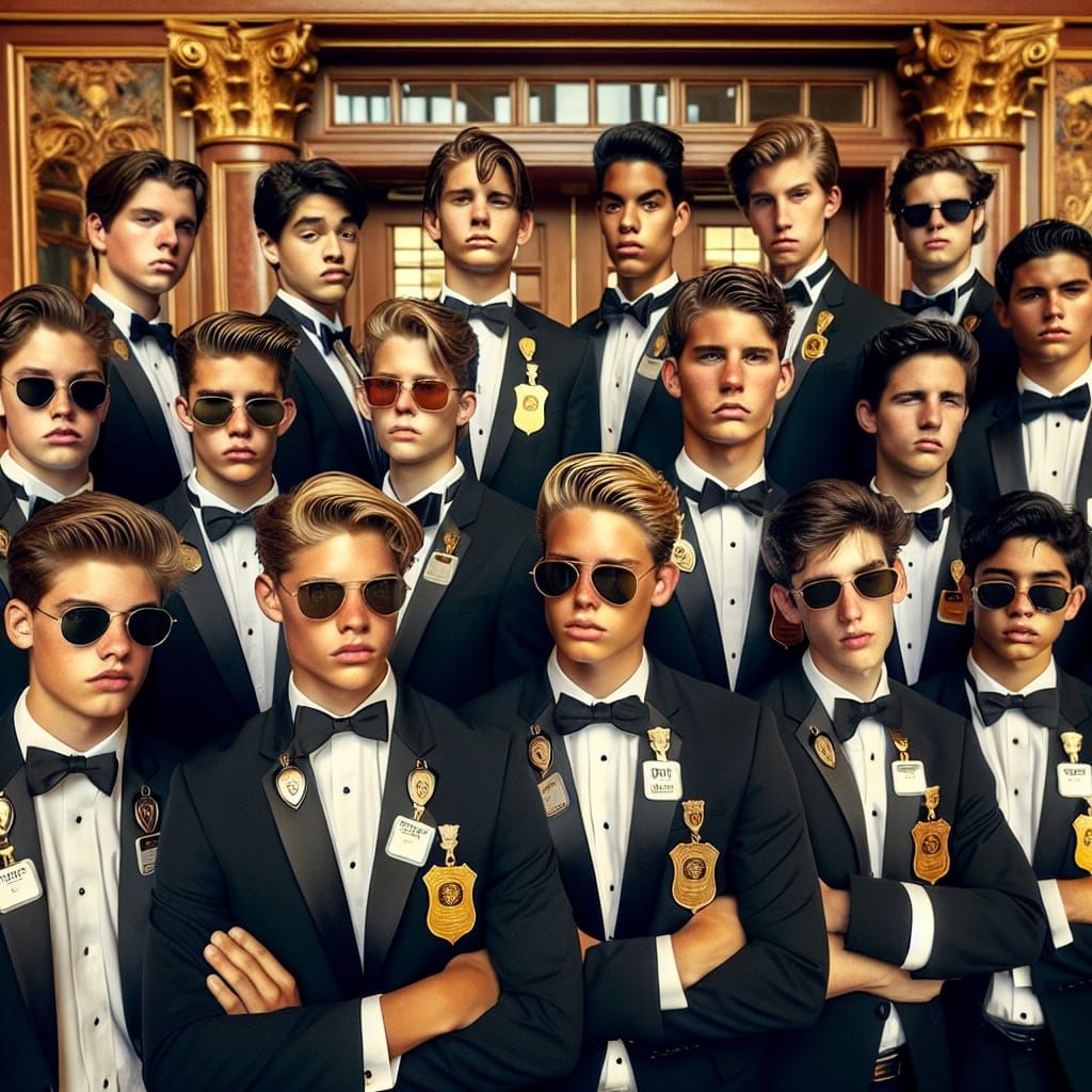 Teen Business Team Photo in Luxury School