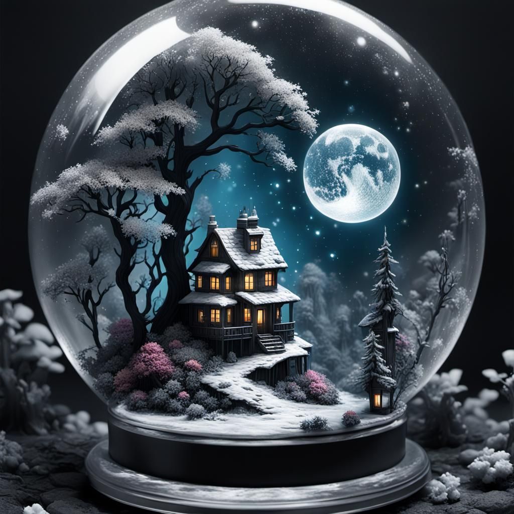 Serene Setting for a Snow Globe Mansion